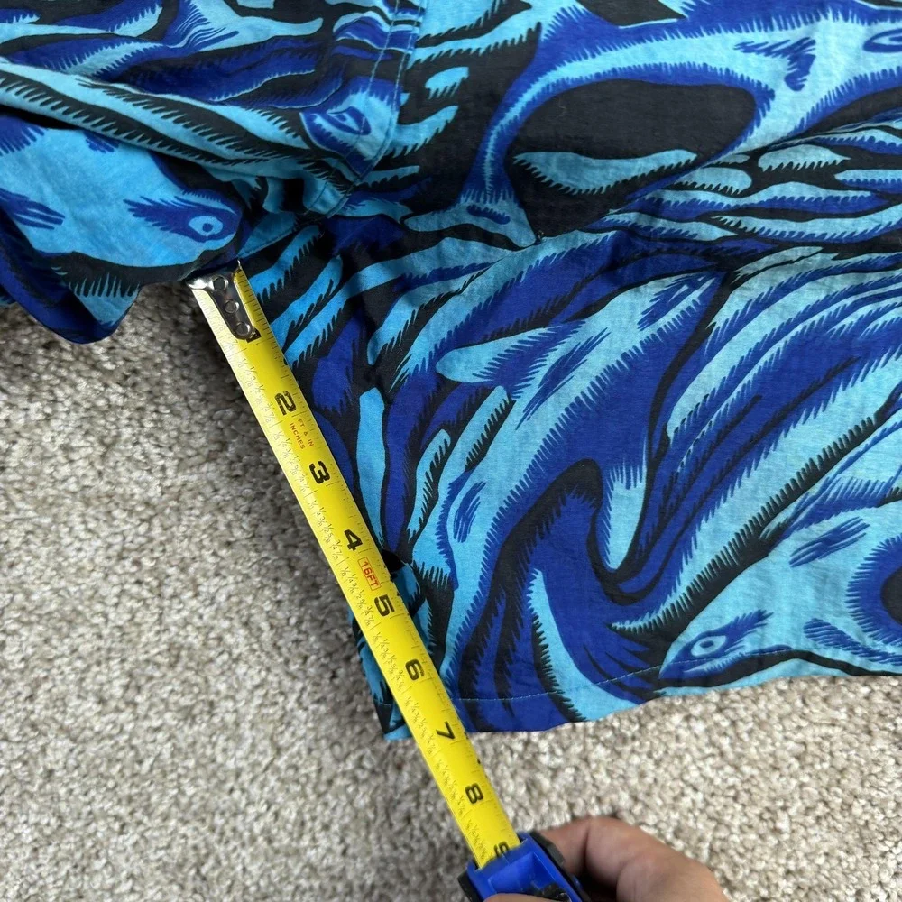 Vintage Lacoste Swim Shorts Mens Medium Blue Dolphin Print Lined Trunks Beach